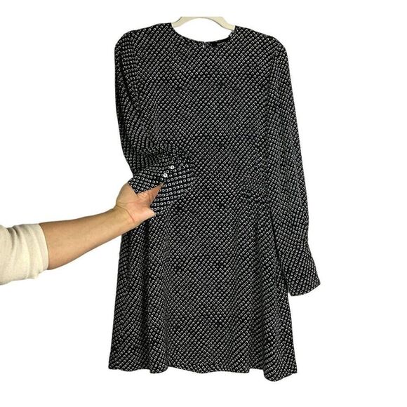 Theory Mini Lucillia Silk Dress, Size 6, Navy/White Print, Elegant Style #NWT - Picture 7 of 15